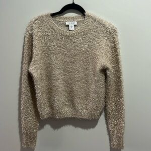 Rachel Zoe shimmer metallic sweater and silk pants set